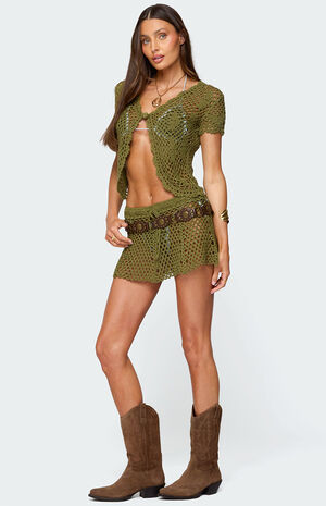 Mabelle Crochet Split Front Top image number 4