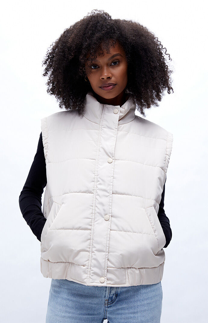 White sale puffer vest
