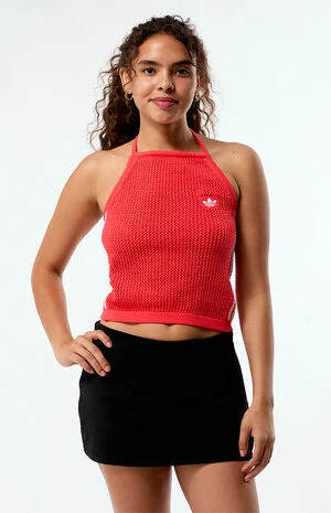 Knit Crochet Halter Top image number 1