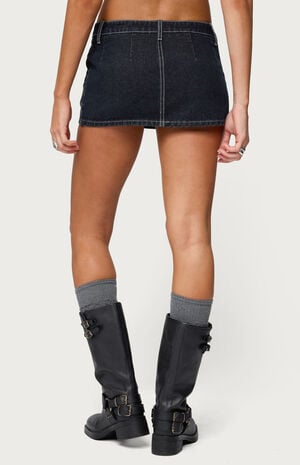 Jakari Contrast Stitch Denim Mini Skort image number 3