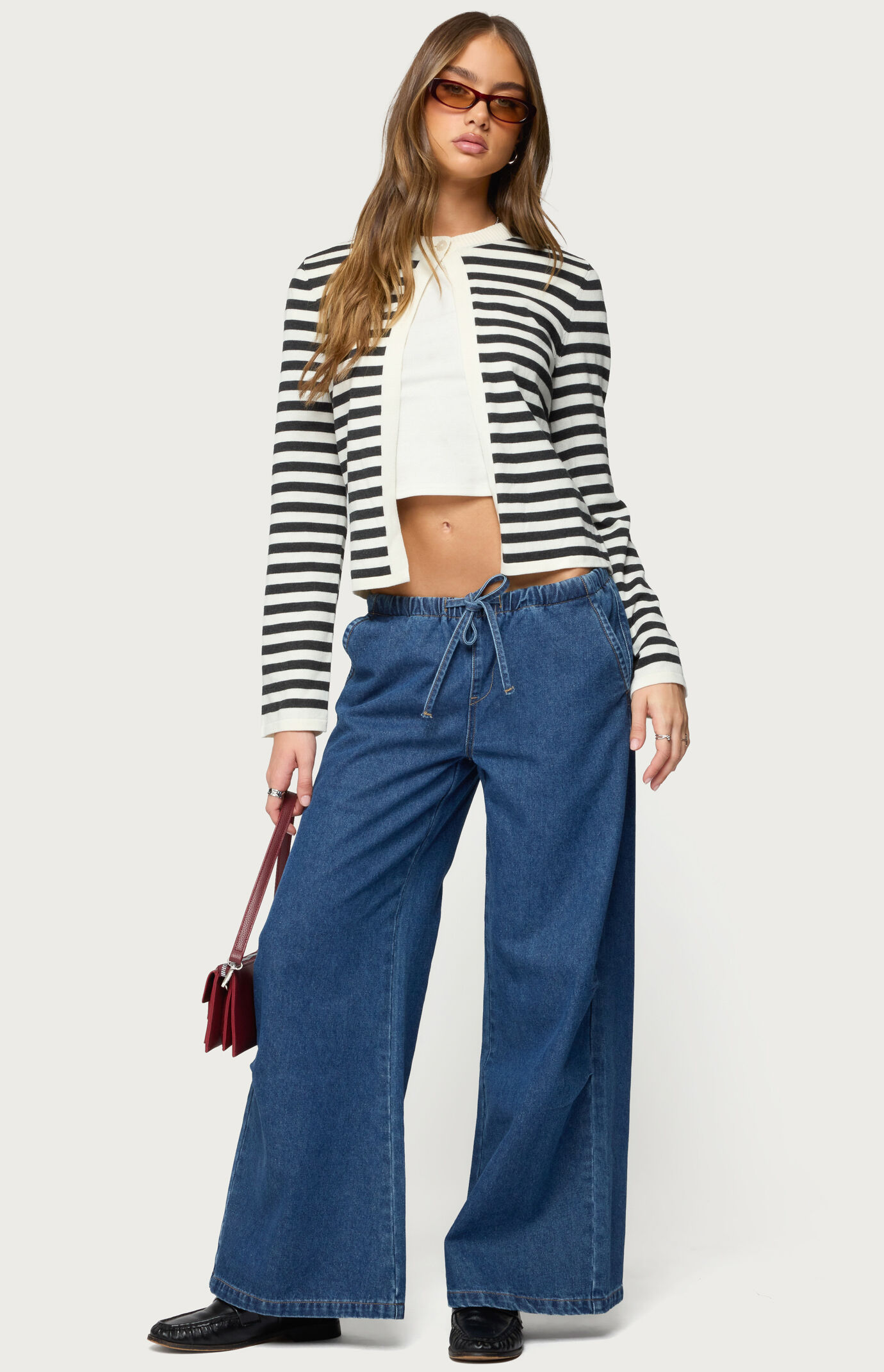 Edikted Jenie Split Front Knit Cardigan