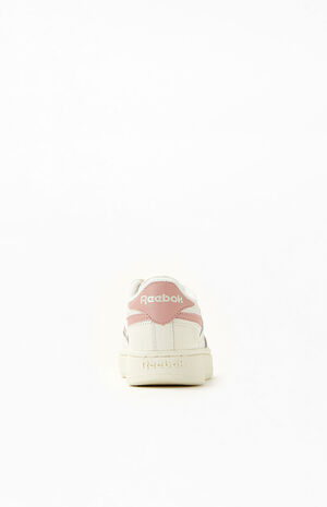 Women's White & Pink Club C Double Sneakers image number 4