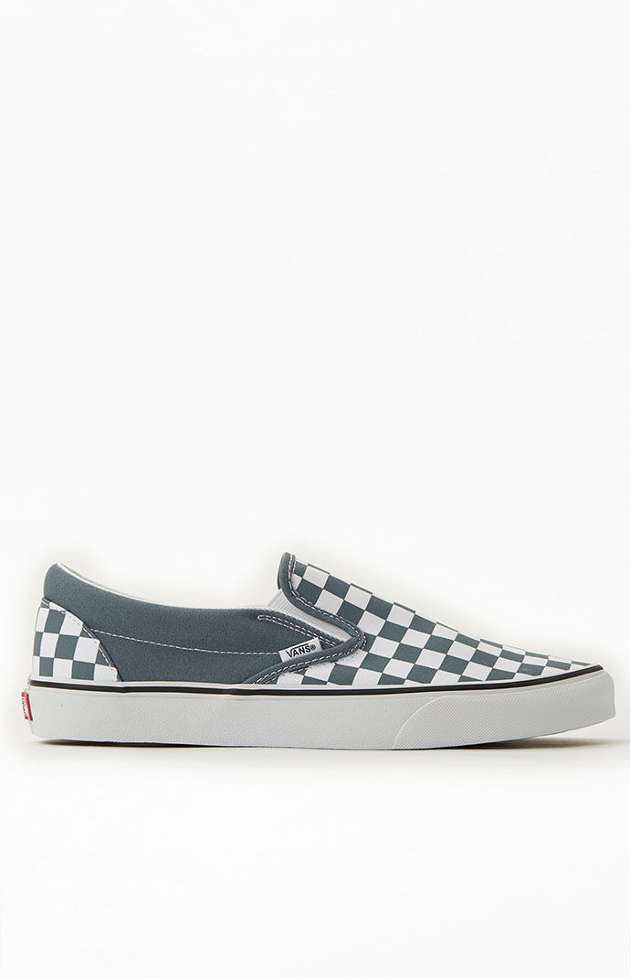 国内配送 VANS CLASSIC SLIP-ON STORMY WEATHER Vans Stormy Weather Checkered Classic Slip-On Shoes | PacSun