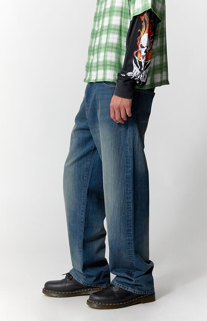 Pacsun Dylan Baggy Jeans Dark Indigo Wash