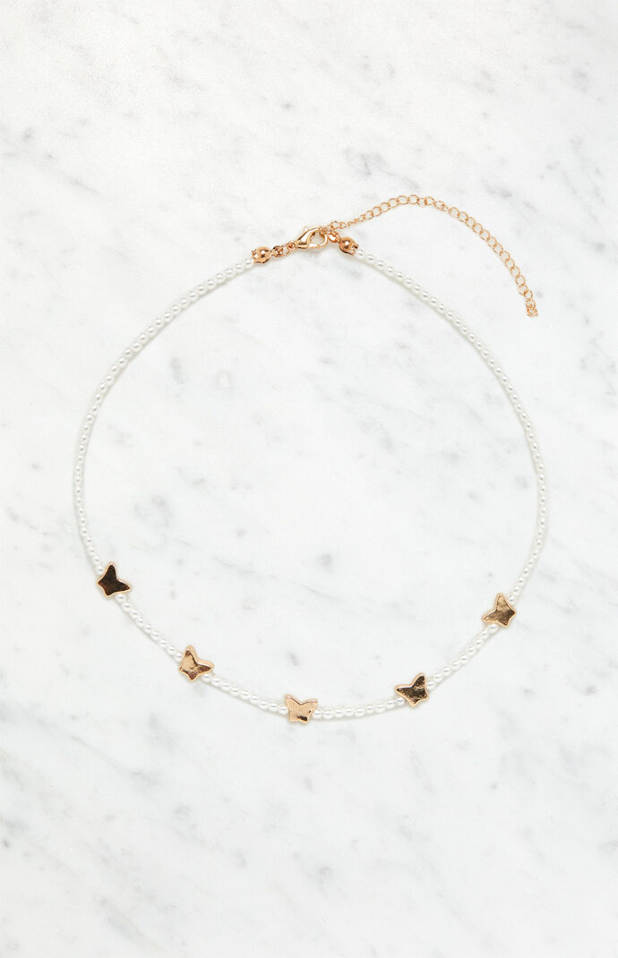 Beaded Butterfly Necklace
