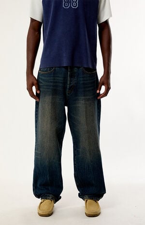 Oil Stained Classic Baggy Jeans image number 2