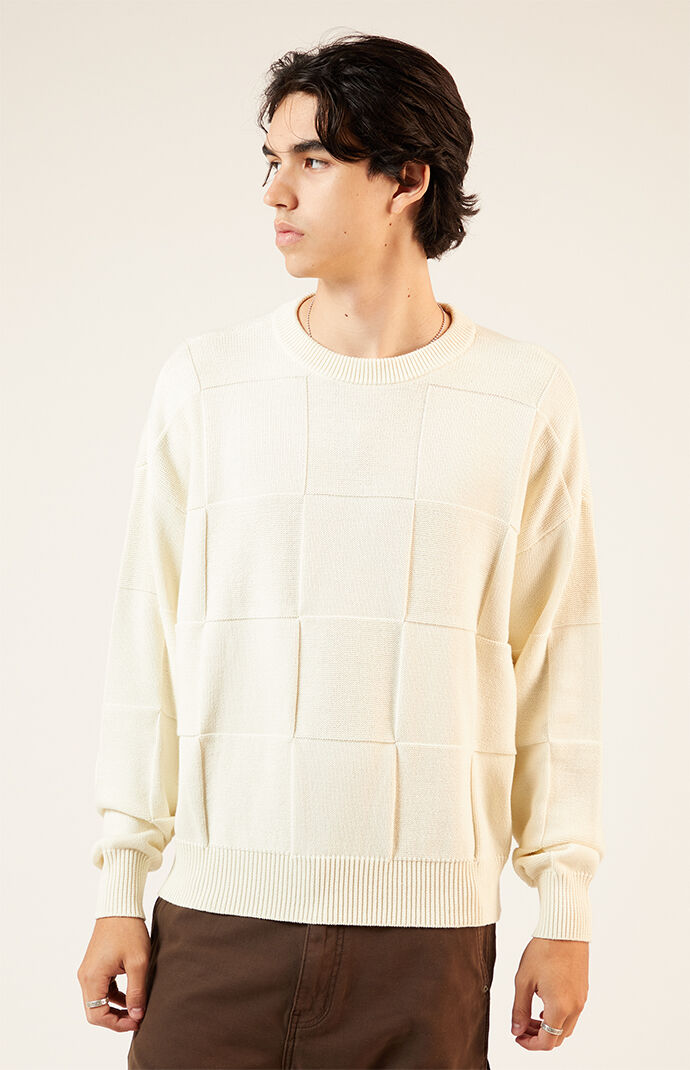 Pacsun Tonal Checkerboard Jacquard Sweater | PacSun