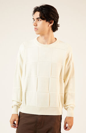 Tonal Checkerboard Jacquard Sweater image number 1