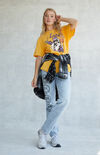 Stamped Smiley Dad Jeans Stamped Smiley Dad Jeans image number null