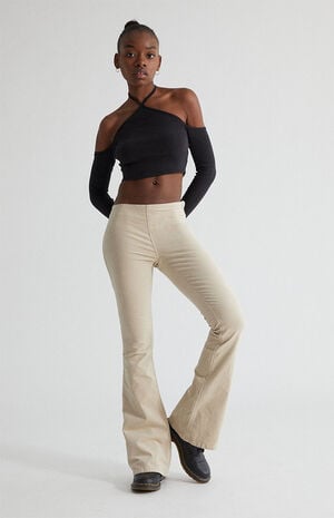 Cement Corduroy Low Rise Flare Pants image number 4