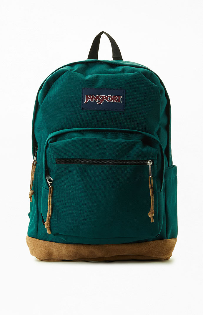 Green jansport top backpack