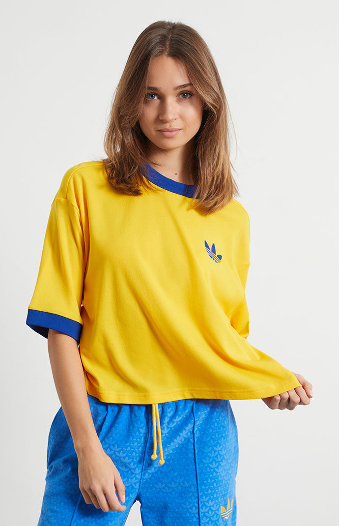 T shirt sales adidas jaune femme