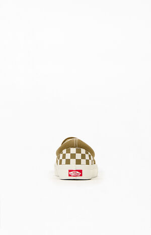Olive Checkerboard Slip-On Shoes image number 3