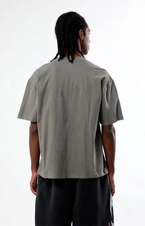 Charcoal&nbsp;Basic Oversized T-Shirt image number 3