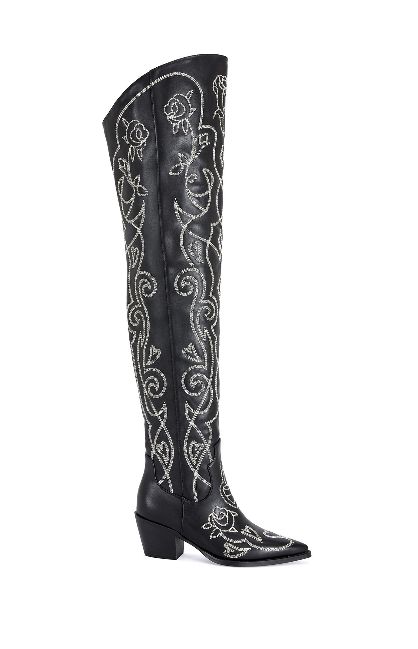 AZALEA WANG Women's Kess Over The Knee Western Boots