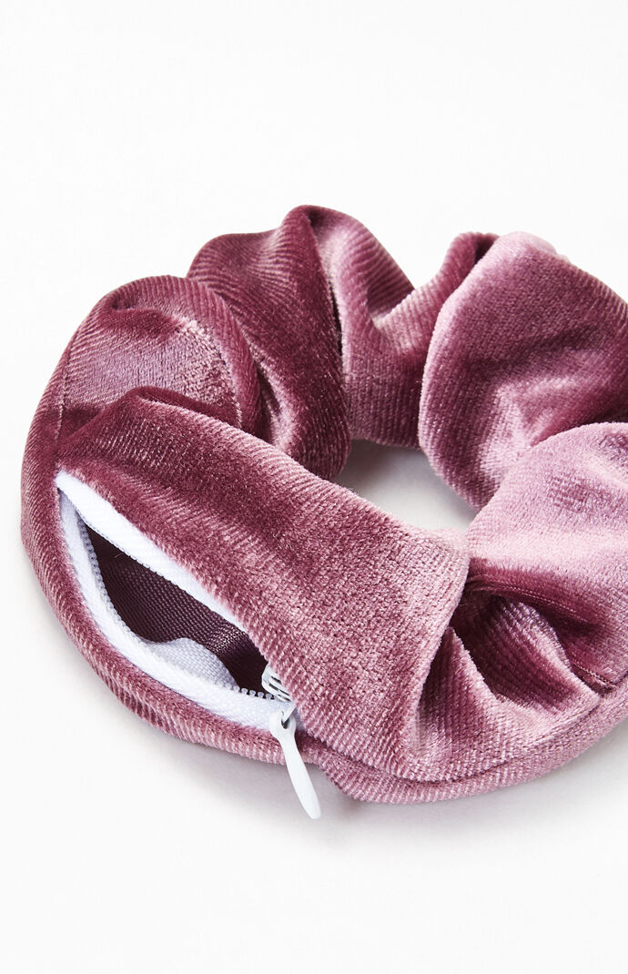 Mauve Zipper Scrunchie