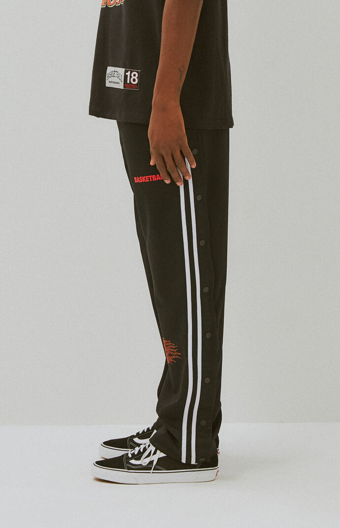 Basketball Skateboards Basketball Snap Button Track Pants Pacsun