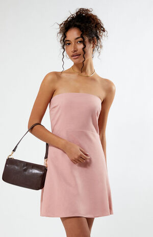 Strapless Linen Mini Dress image number 2