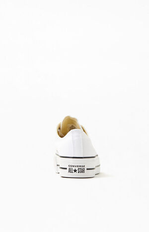 Women's White Chuck Taylor Platform Low Top Sneakers image number 3