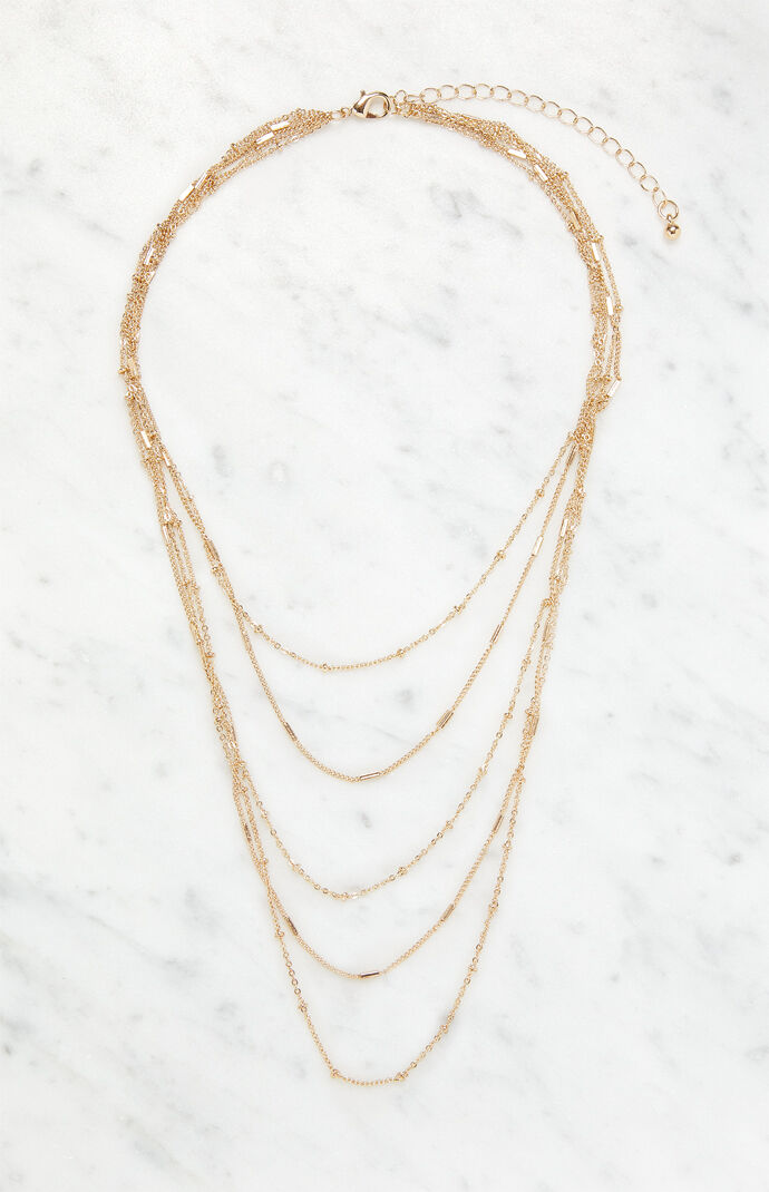 Multi Chain Layered Necklace