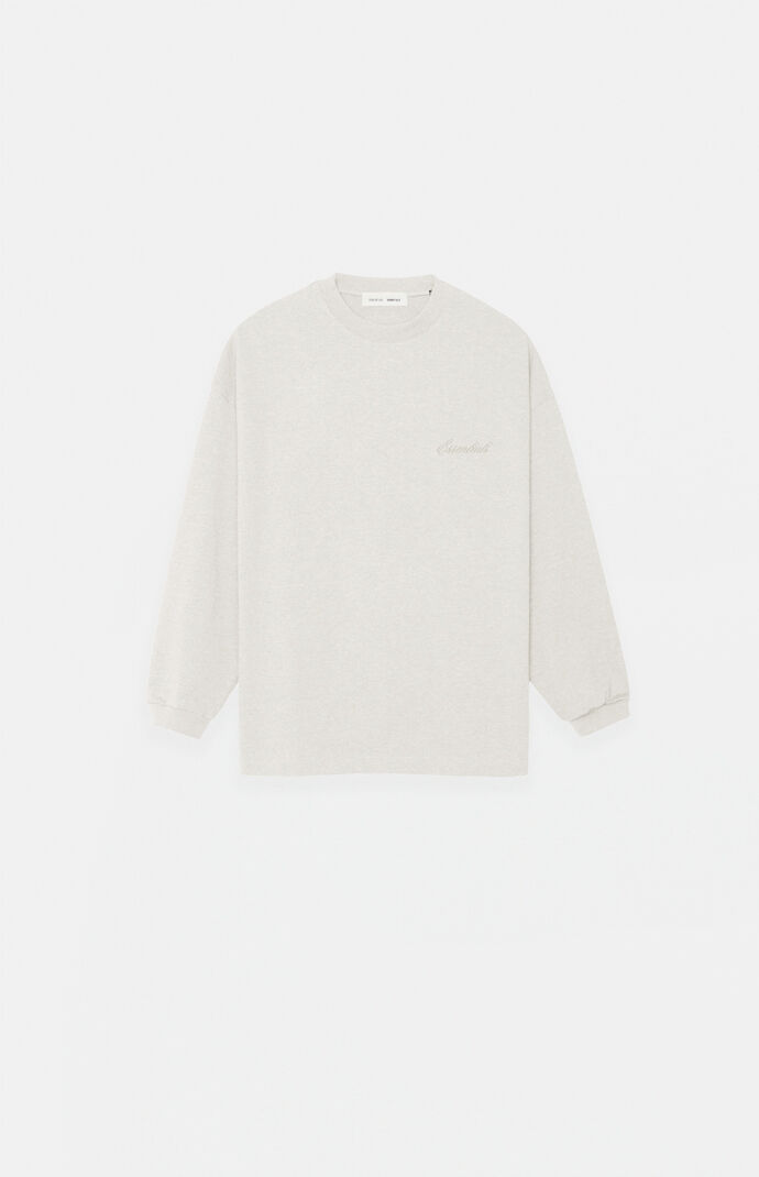 Fear of God Kids Heather Oatmeal Classic Long Sleeve T-Shirt