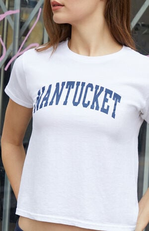 White Nantucket Cropped T-Shirt image number 2