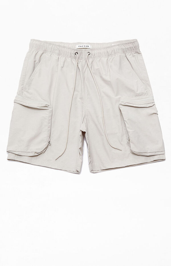 PacSun Light Brown Noah Nylon Cargo Shorts PacSun