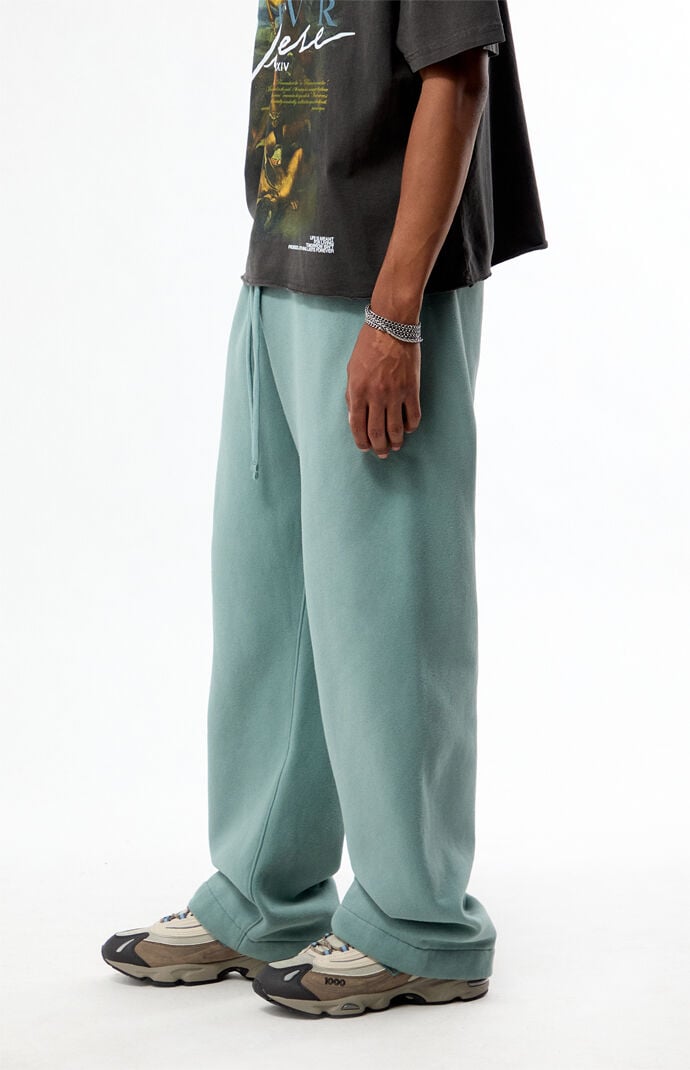 Pacsun Blue Fleece Extreme Baggy Sweatpants | Pacsun