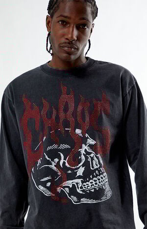 Chaos Cropped Long Sleeve T-Shirt image number 2