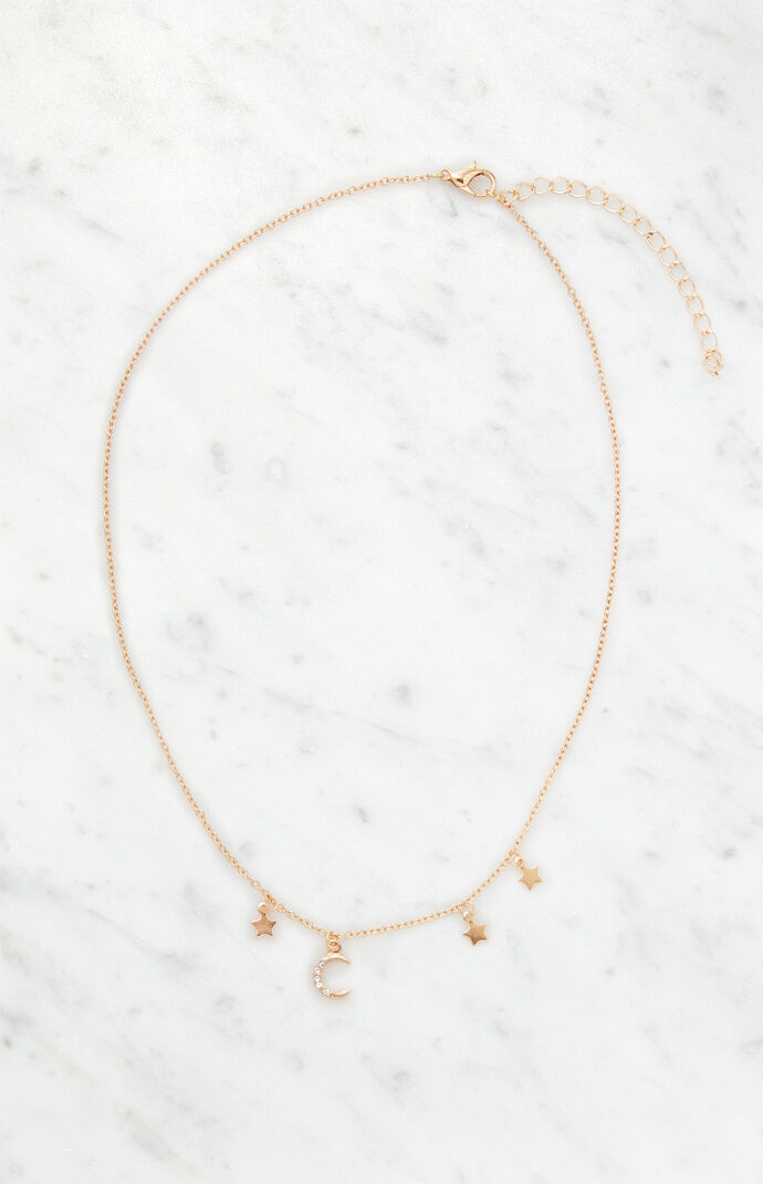 Star & Moon Chain Necklace