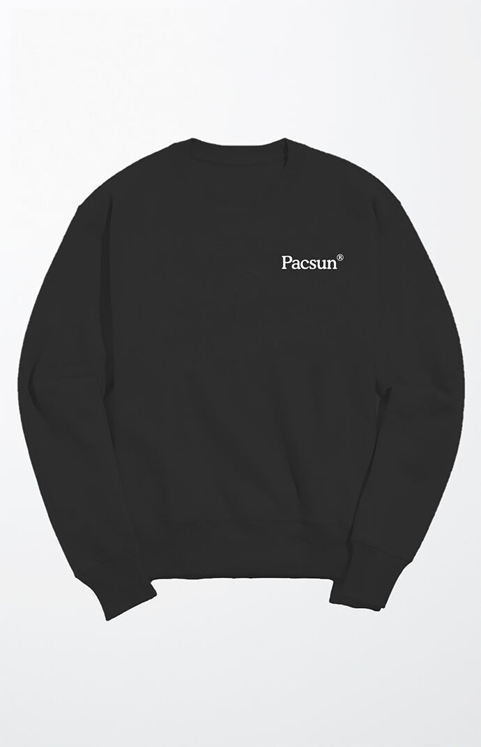 TSC Black PacSun Fleece Crew Neck Sweatshirt PacSun