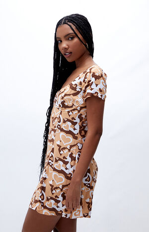 Short Sleeve Bungee Back Mini Dress image number 2