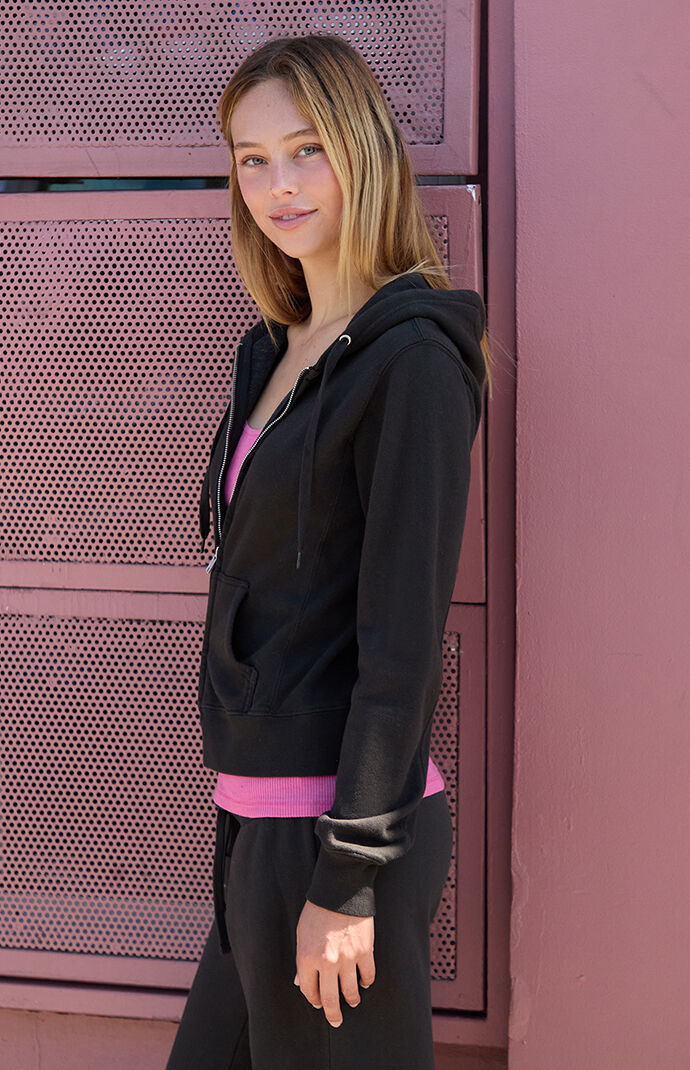 John Galt Black Full Zip Hoodie