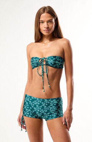 Floral Stitch Bandeau Bikini Top image number 2