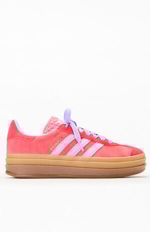 Women's Blue & Red Gazelle Bold Sneakers image number 1
