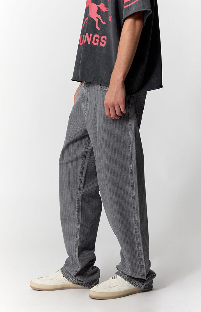 Pacsun Dylan Baggy Jeans Pinstripe Gray | Pacsun