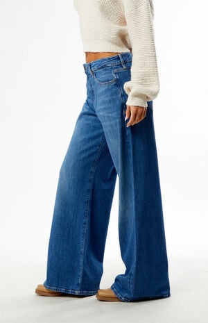 G13 Medium Blue Low Rise Extra Wide Leg Jeans image number 3