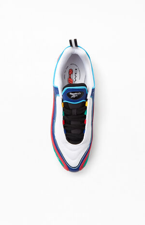 Reebok White & Blue Daytona DMX Shoes | PacSun