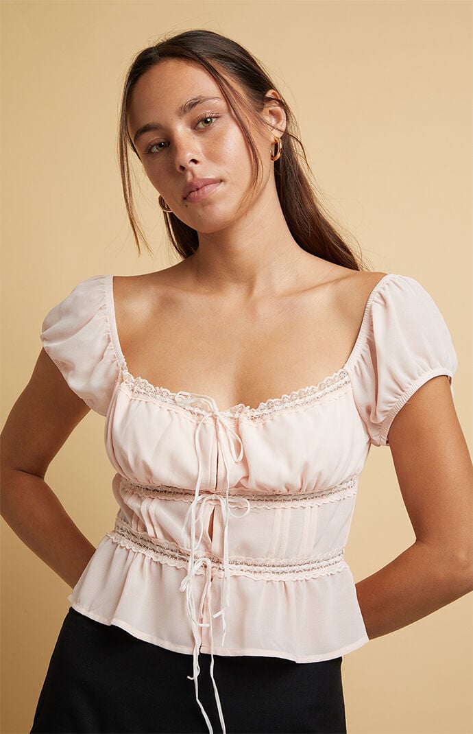 Shop Iris Lace Trim Top on Sale at BeyondStyle – Get 51% Off