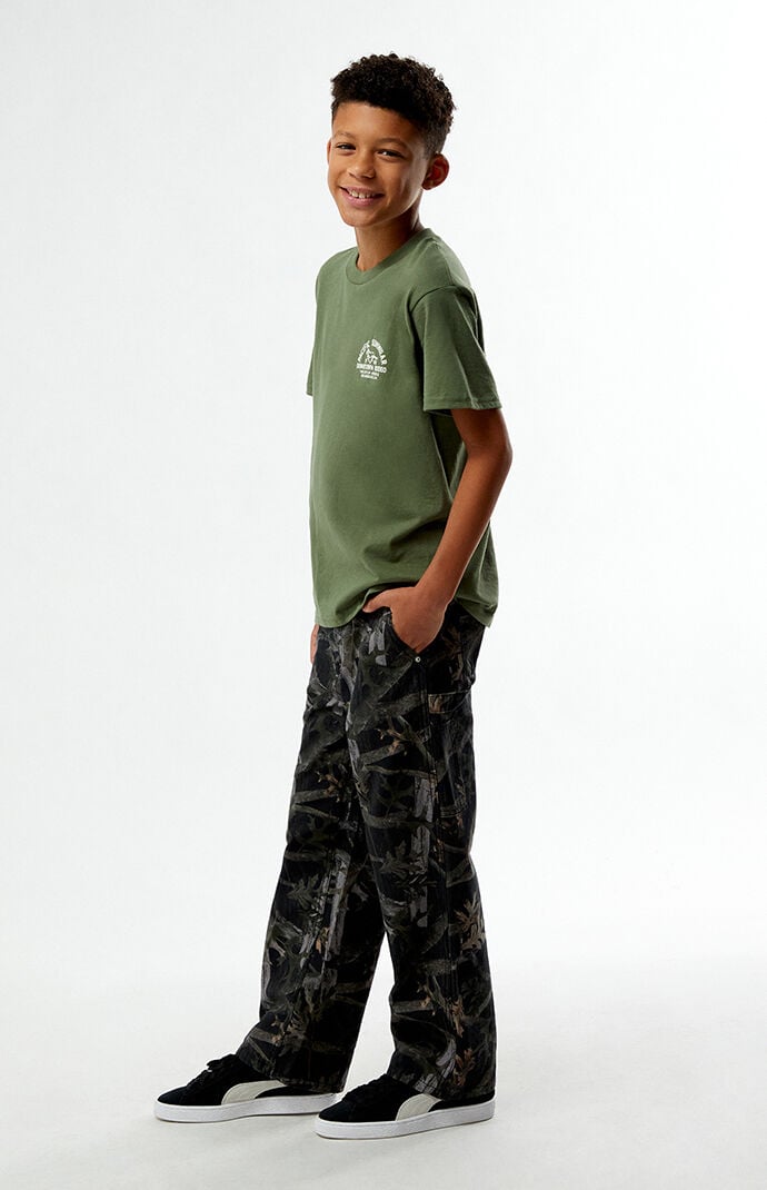 Pacsun Kids Baggy Pants Black Camo Carpenter