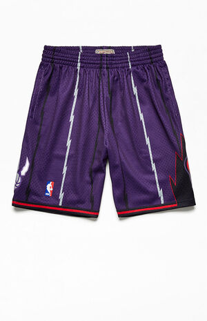 Mitchell & Ness NBA Toronto Raptors mesh swingman shorts in purple