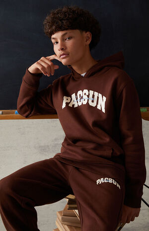 Brown Basic Hoodie image number 1