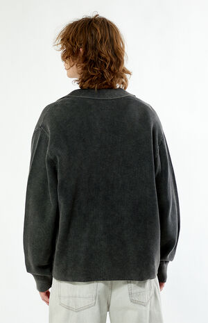 Black Zip Up Sweater image number 3