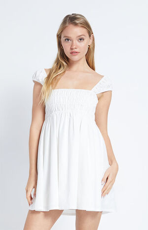 Cap Sleeve Smocked Mini Dress image number 1