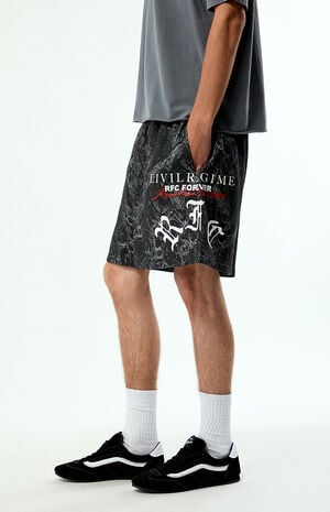 Thorns Camo Baggy Fleece Sweat Shorts image number 3