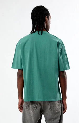 Green&nbsp;Basic Oversized T-Shirt image number 3