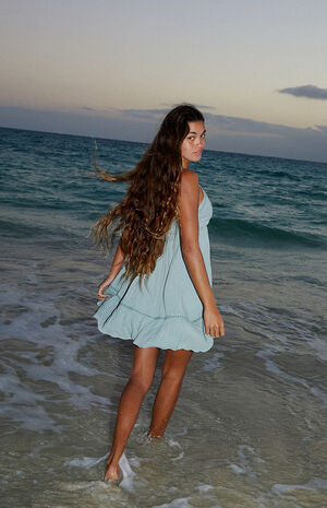 Trim V-Neck Babydoll Dress image number 4