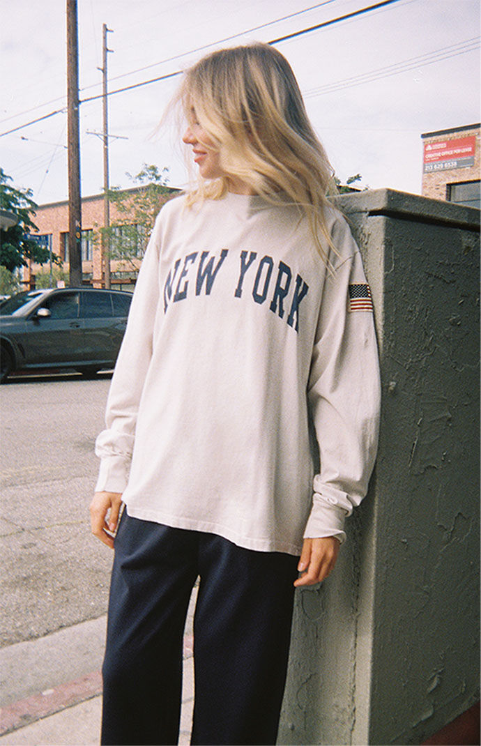 John Galt New York Patch Long Sleeve T Shirt PacSun