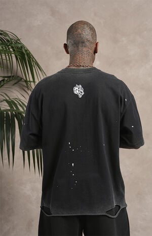 SSDDNFGU N.R.G. Grunge Raw Hem Cropped Oversized T-Shirt image number 6