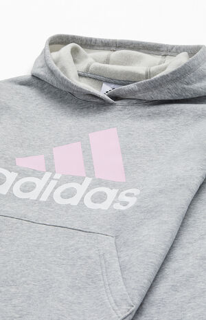 Kids Heather Grey Essential Sportswear Logo Hoodie image number 2